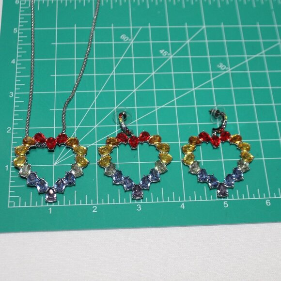 SIMPLY VERA Vera Wang Pride Matching Heart Pendant and Earring Set - Picture 6 of 15